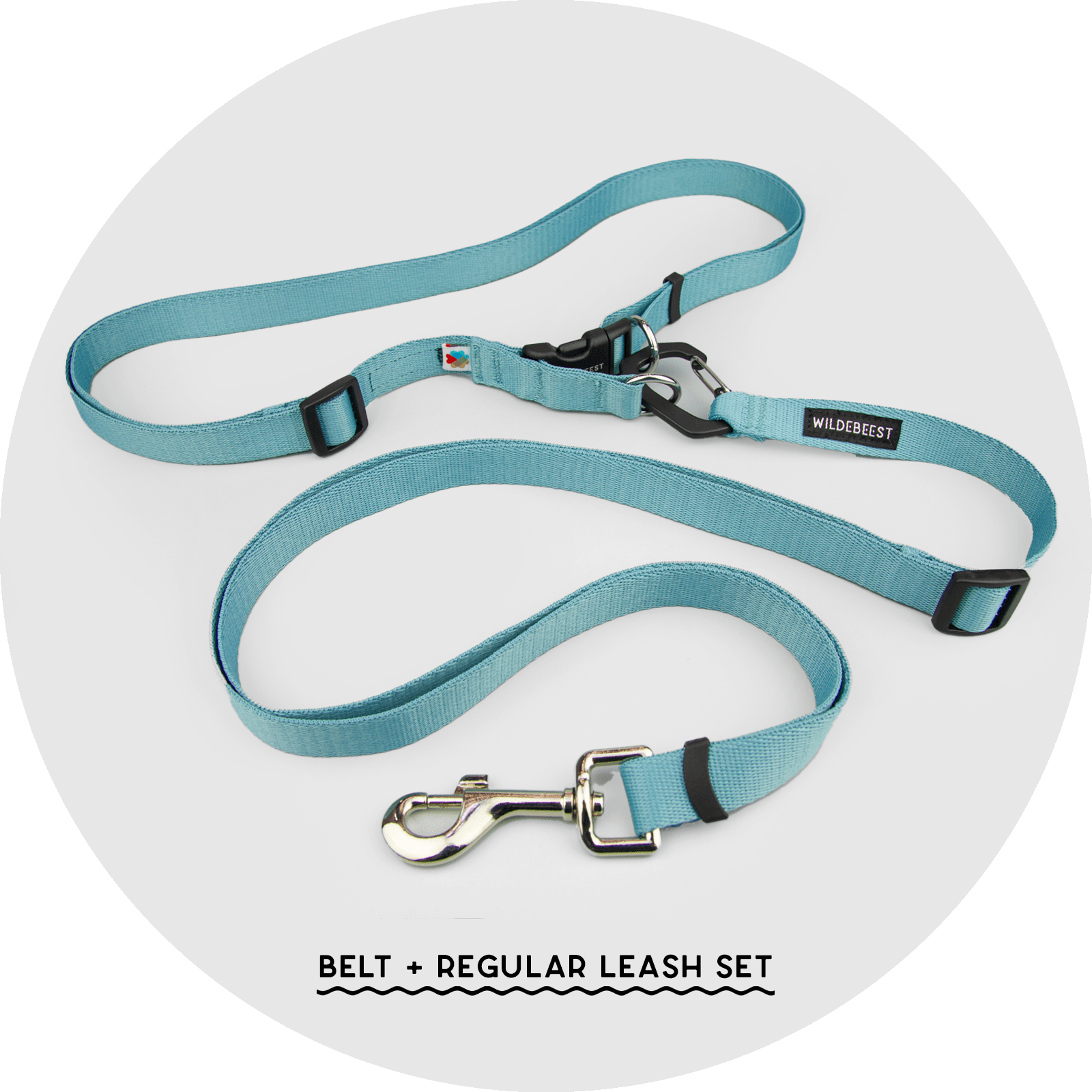 Ashbury Hands-Free Leash System/Color-Sky Blue