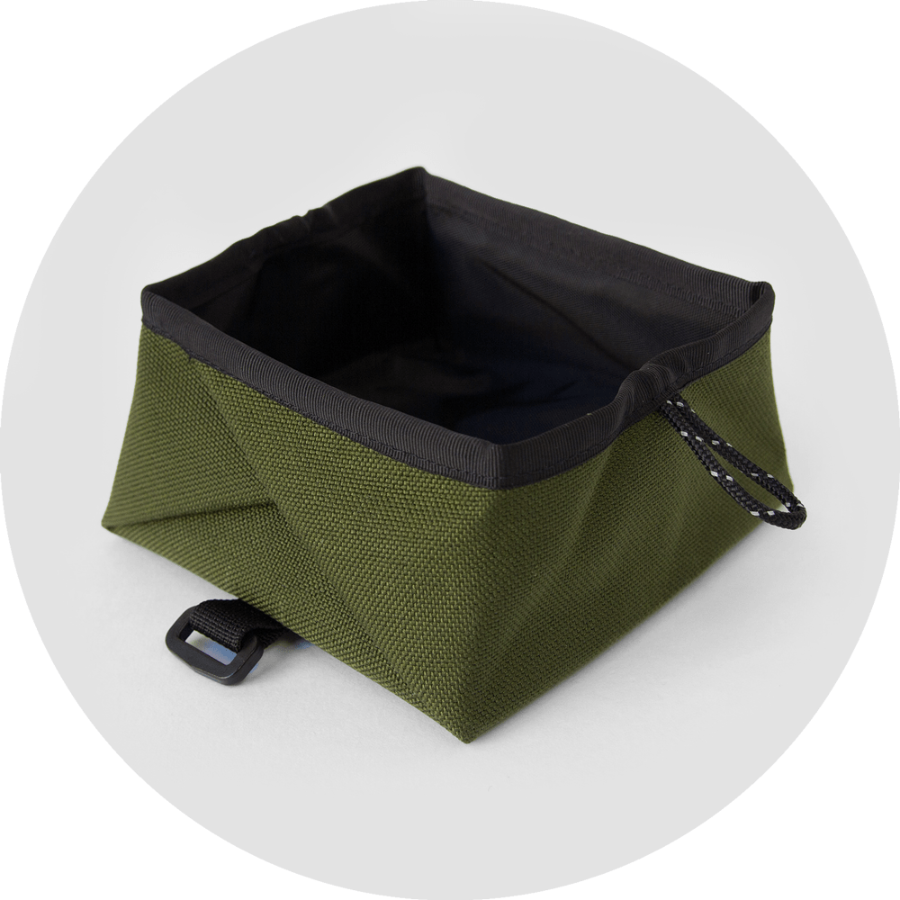 Montara Pop-Up Dog Bowl/Color-Olive
