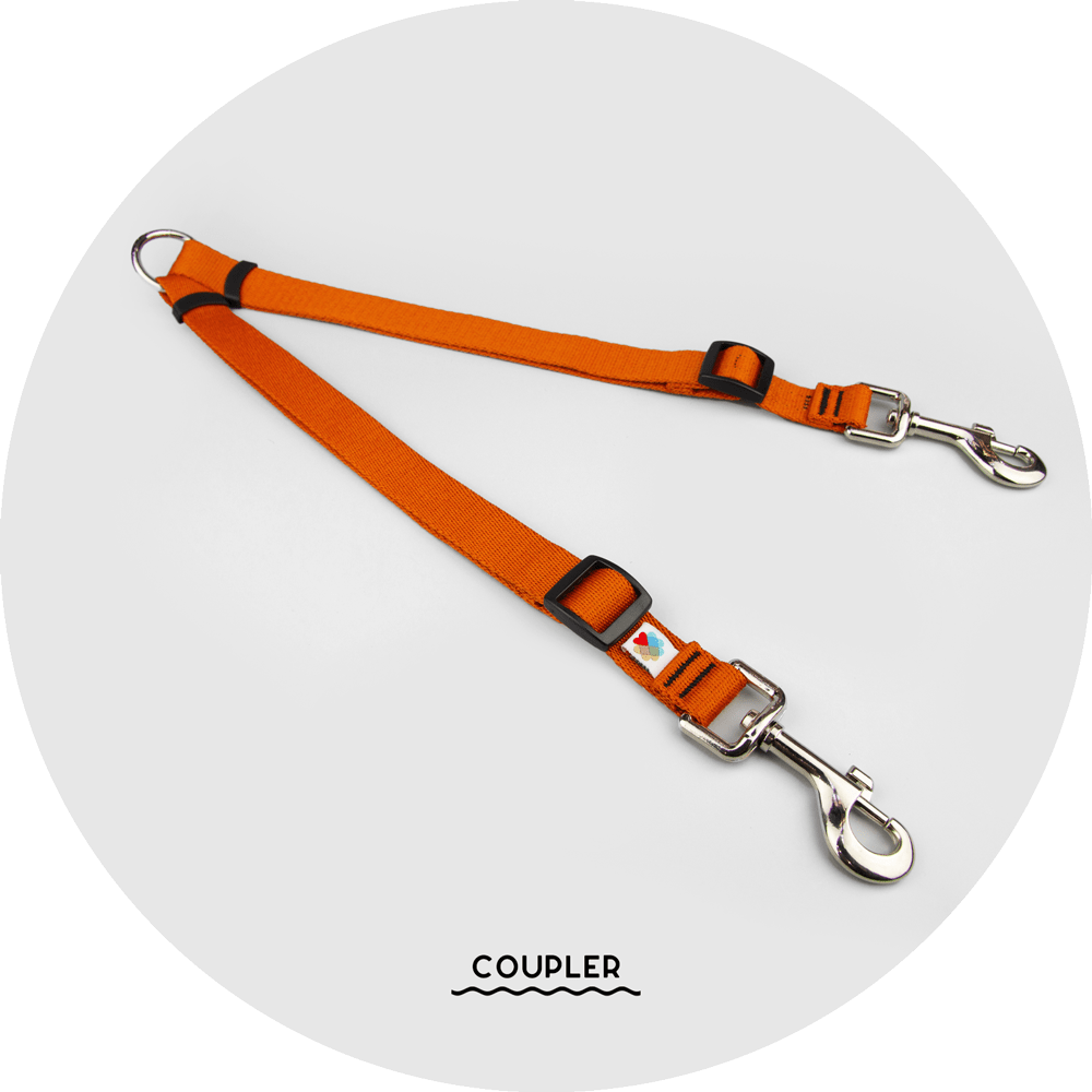 Ashbury Hands-Free Leash System/Color-Burnt Orange